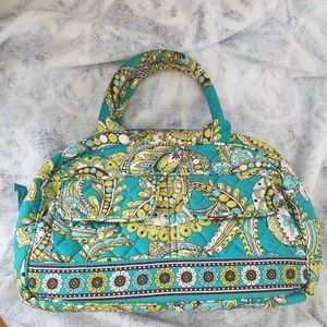 Peacock Vera Bradley Small Bowler Handbag EUC